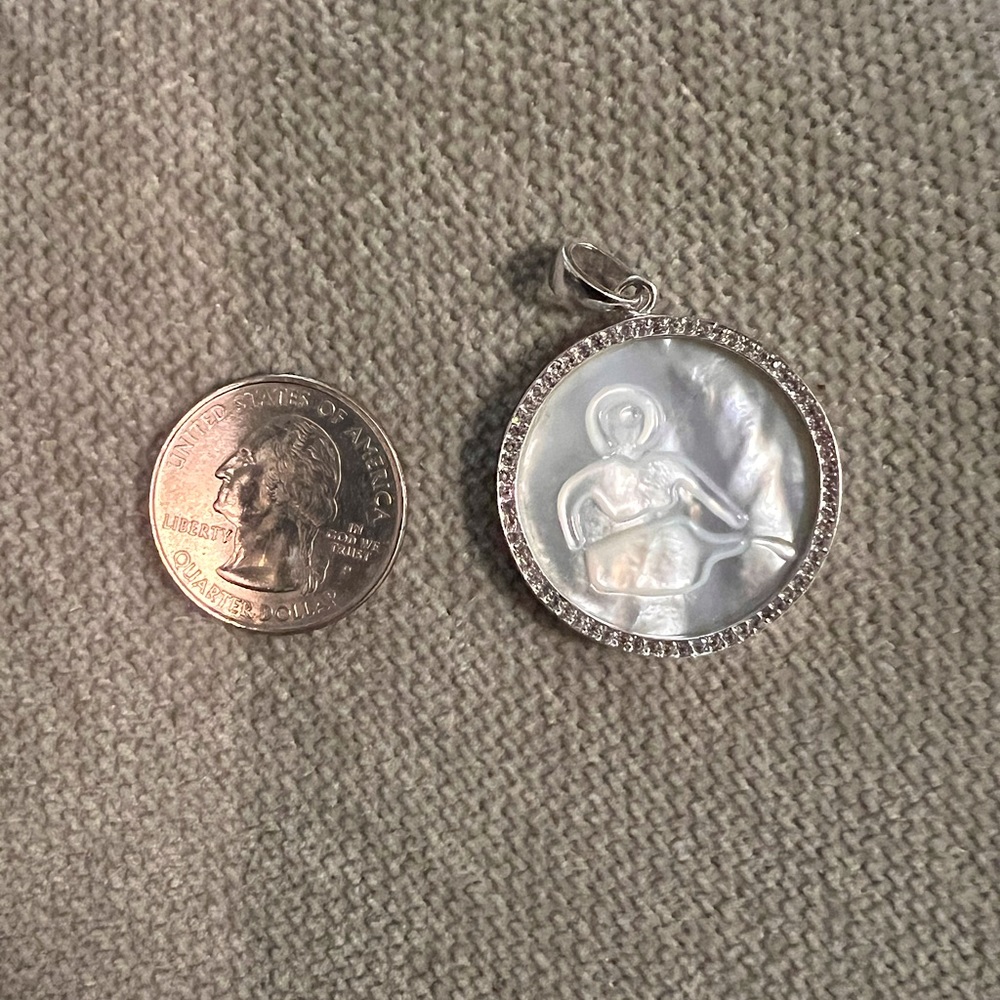 ASHA silver seashell charm AQUARIUS